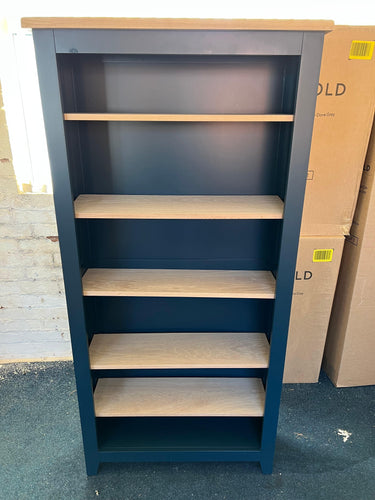 CHESTER MIDNIGHT BLUE Large Bookcase Quality Furniture Clearance Ltd