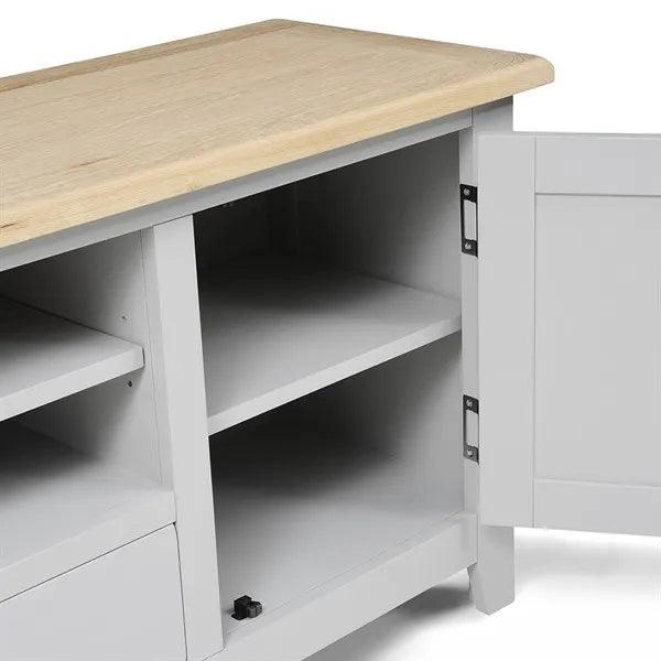 CHESTER DOVE GREY XXL TV Stand up to 90" Quality Furniture Clearance Ltd
