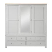 CHESTER DOVE GREY Deluxe Triple Wardrobe Quality Furniture Clearance Ltd