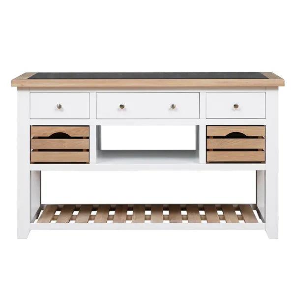 CHESTER PURE WHITE Kitchen Island Quality Furniture Clearance Ltd