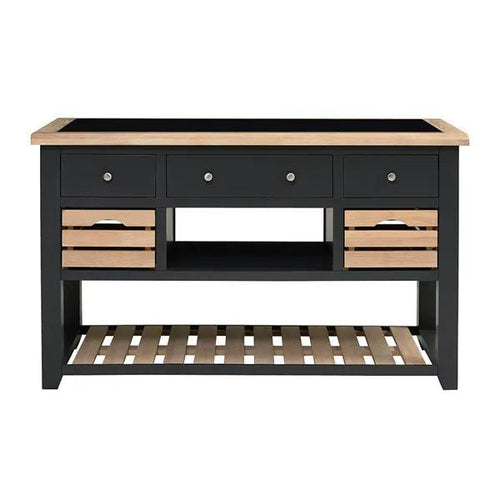 CHESTER CHARCOAL Kitchen Island Quality Furniture Clearance Ltd