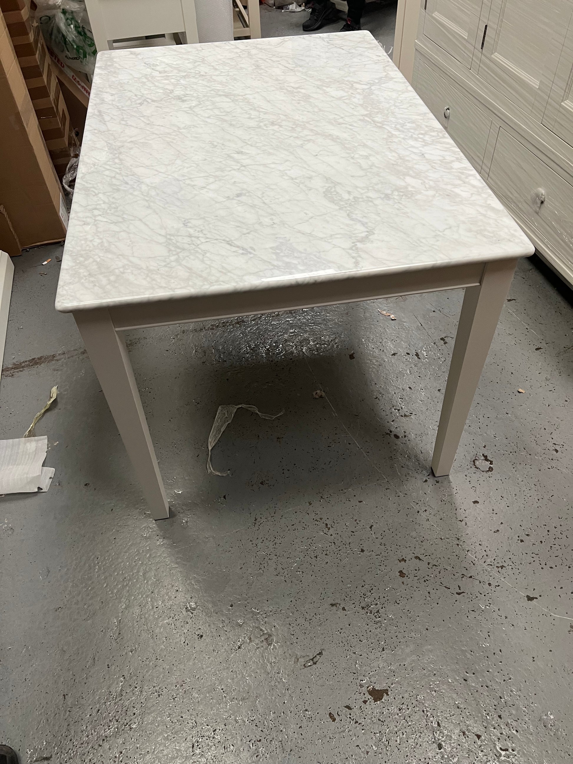 STOW WARM WHITE
Fixed Marble Top Table Quality Furniture Clearance Ltd
