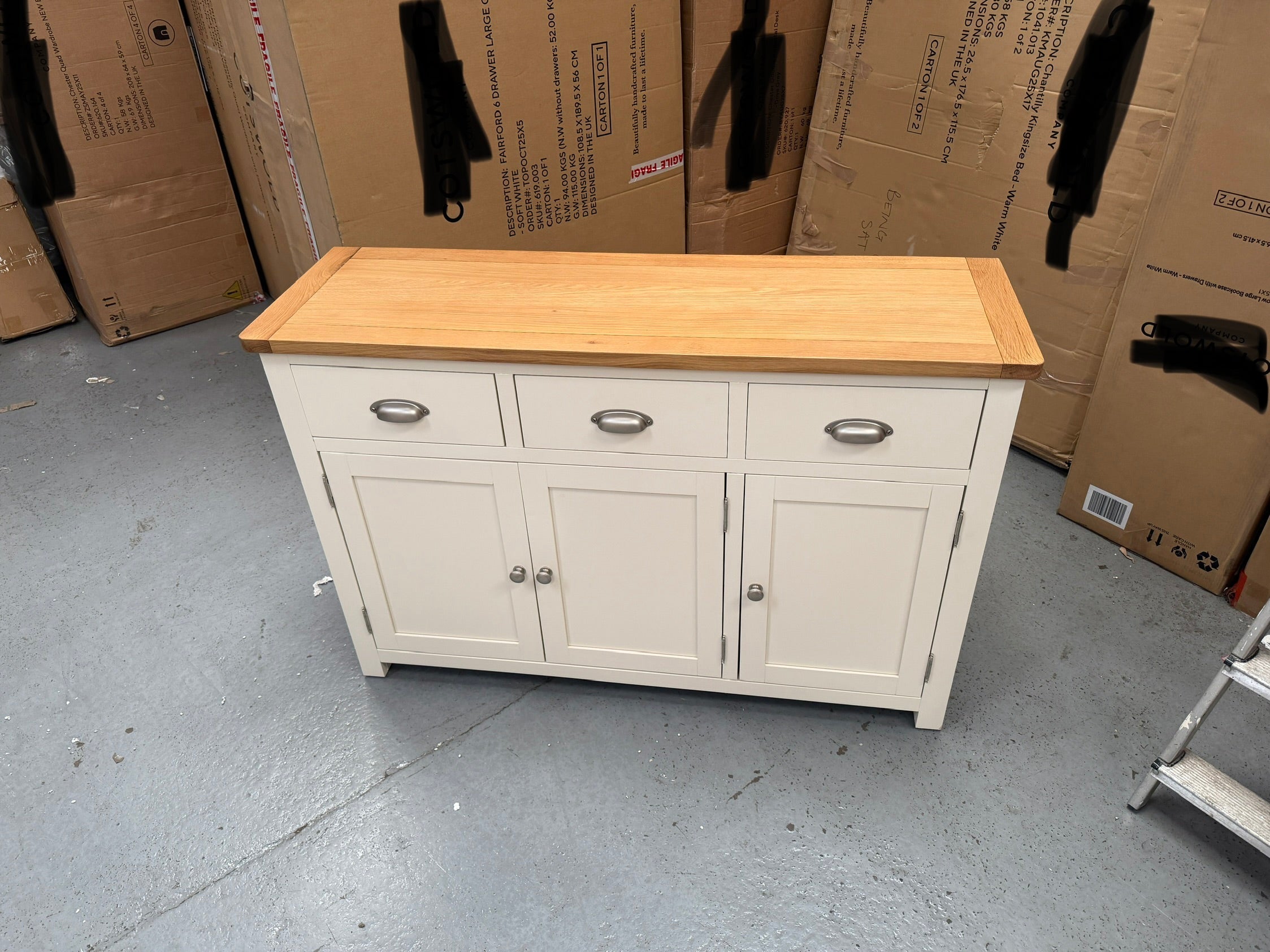 Sussex Cotswold Cream Large Sideboard furniture delivered