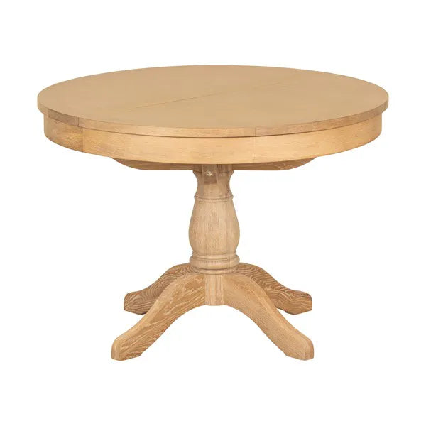 INGLESHAM WHITEWASH OAK Round Ext Dining Table Quality Furniture Clearance Ltd