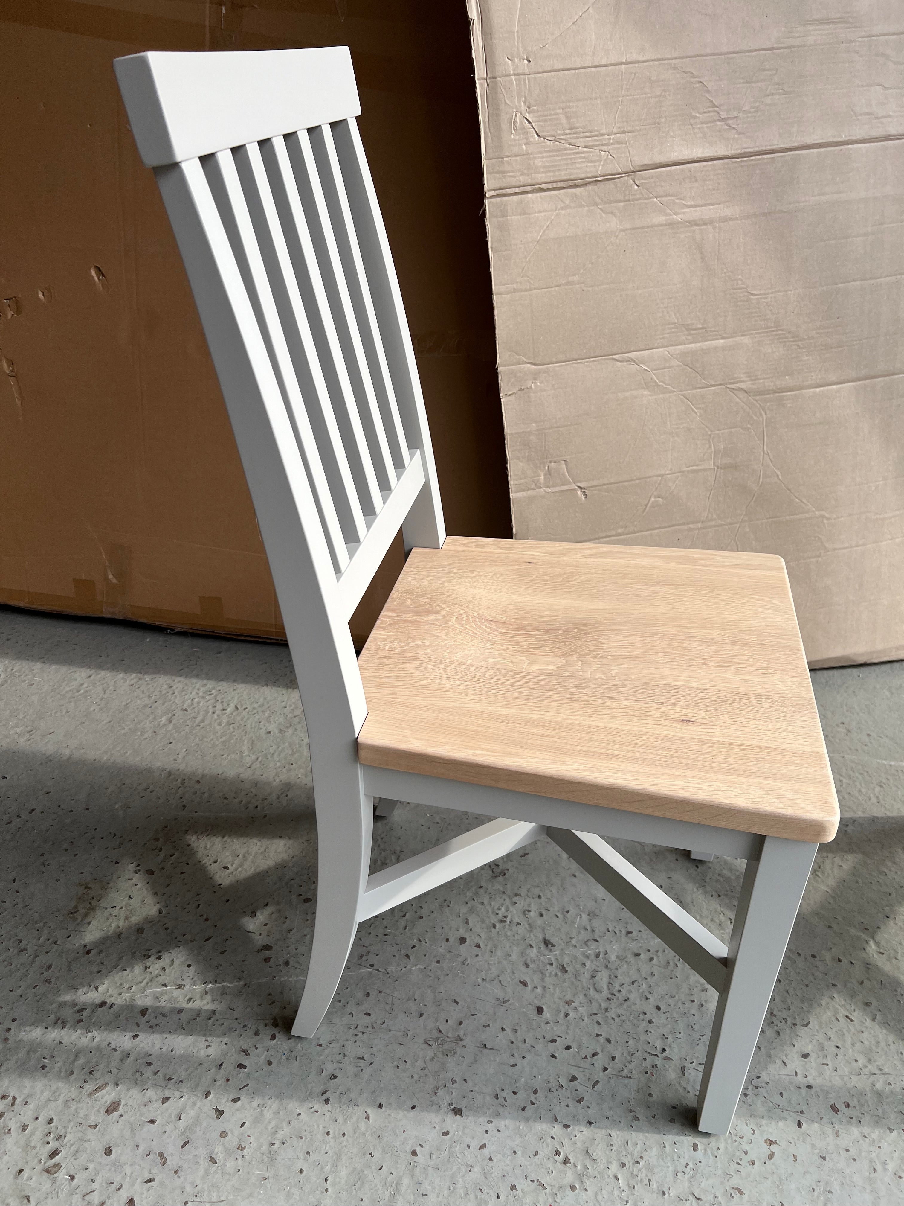 Set of 2 CHESTER DOVE GREY
Wooden Seat Dining Chair Quality Furniture Clearance Ltd