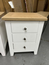 Load image into Gallery viewer, Set of 2 x CHESTER PURE WHITE
3 Drawer Bedside Table Quality Furniture Clearance Ltd
