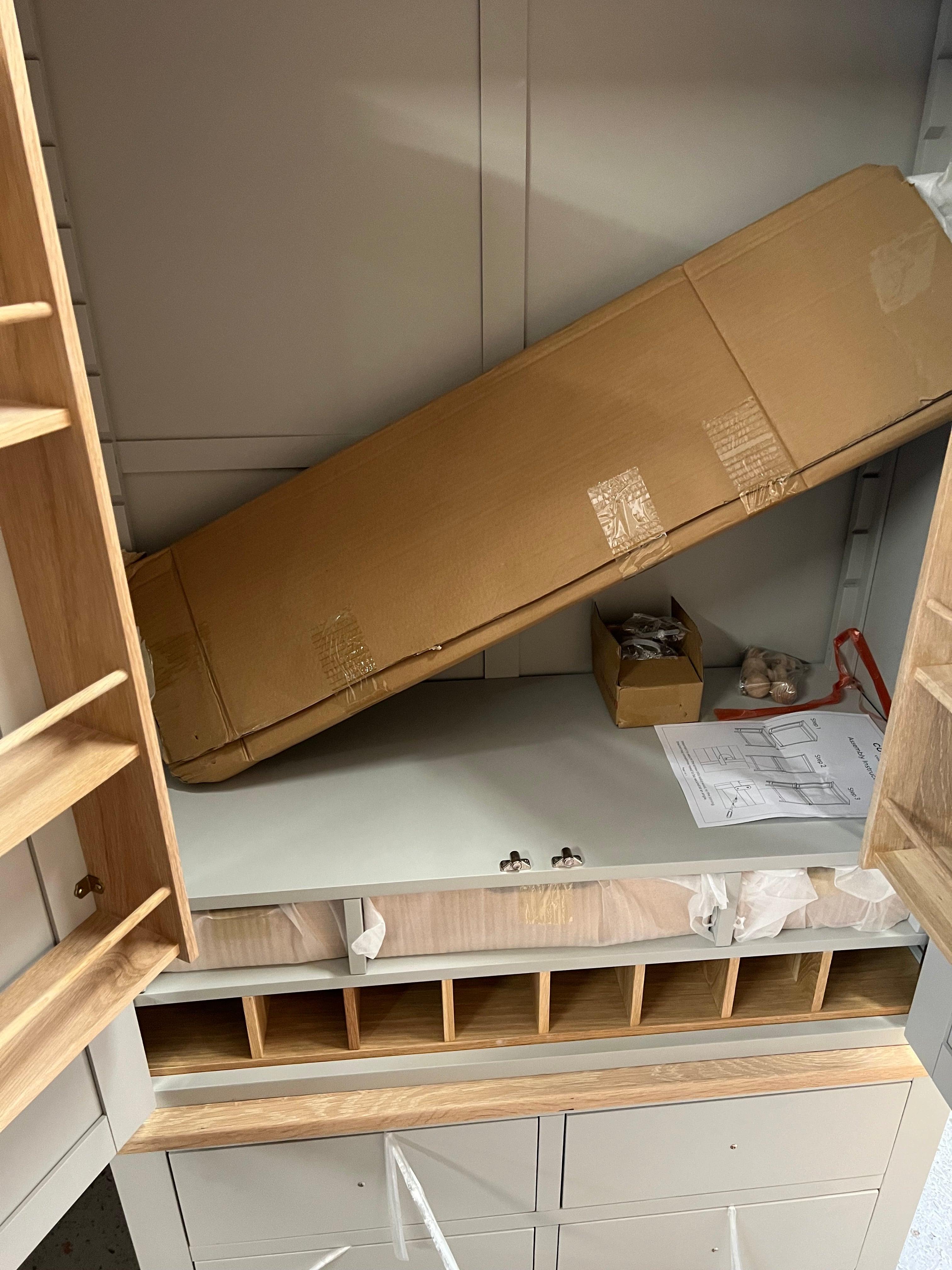 Chester Dove Grey Double Larder furniture delivered