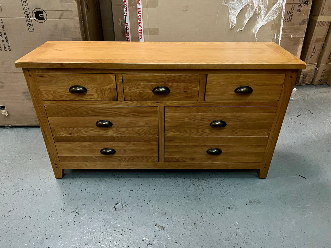 OAKLAND RUSTIC OAK
New 3 Over 4 Drawer Chest Quality Furniture Clearance Ltd
