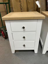 Load image into Gallery viewer, Set of 2 x CHESTER PURE WHITE
3 Drawer Bedside Table Quality Furniture Clearance Ltd
