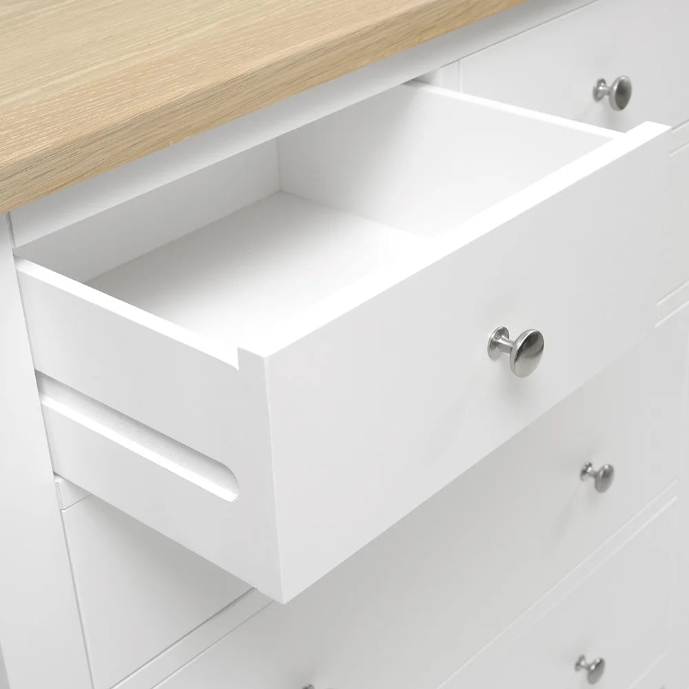 CHESTER PURE WHITE
5 Drawer Chest Quality Furniture Clearance Ltd