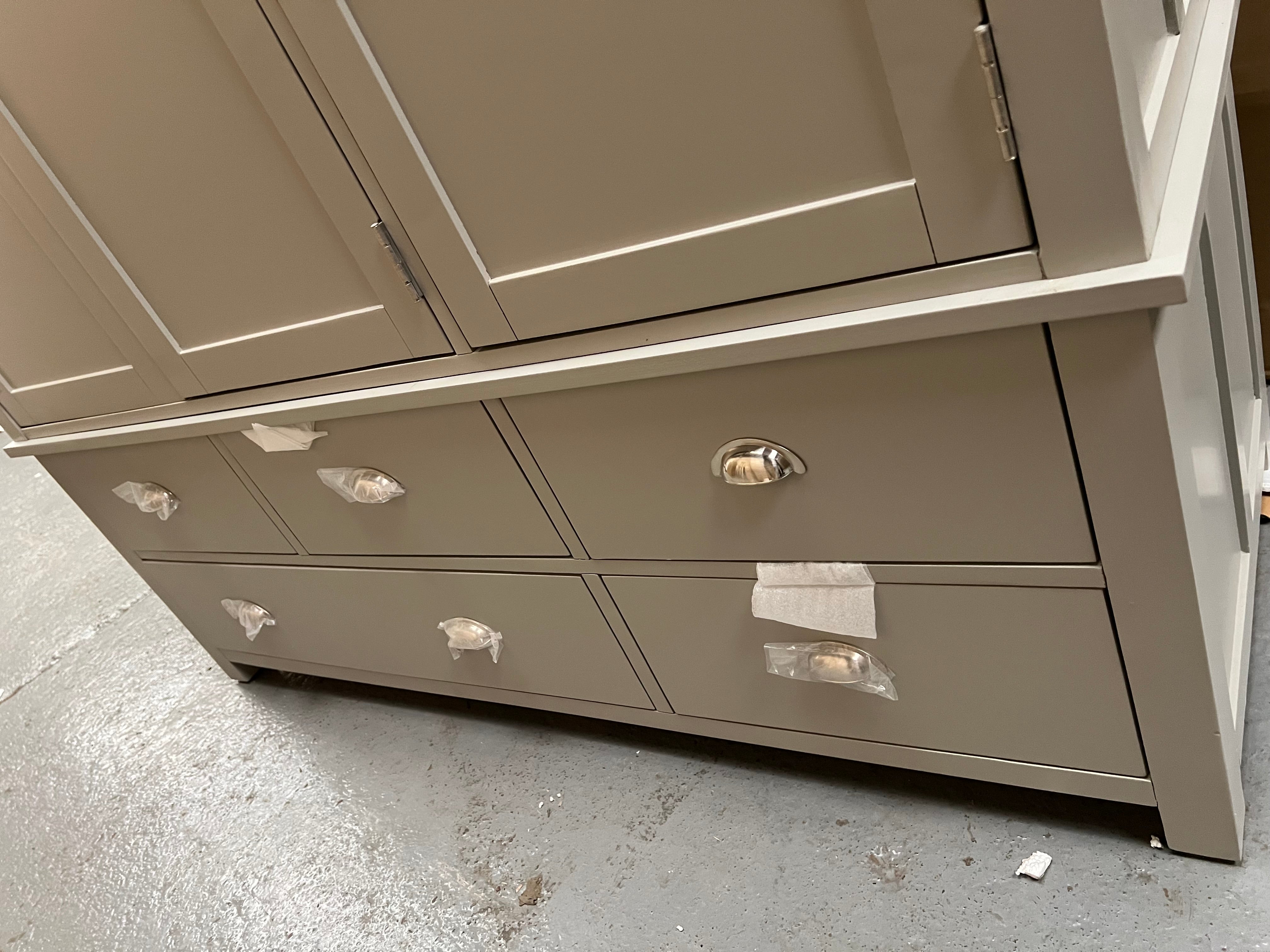 Hampshire ‘Country Life’ Triple Larder - Grey Quality Furniture Clearance Ltd