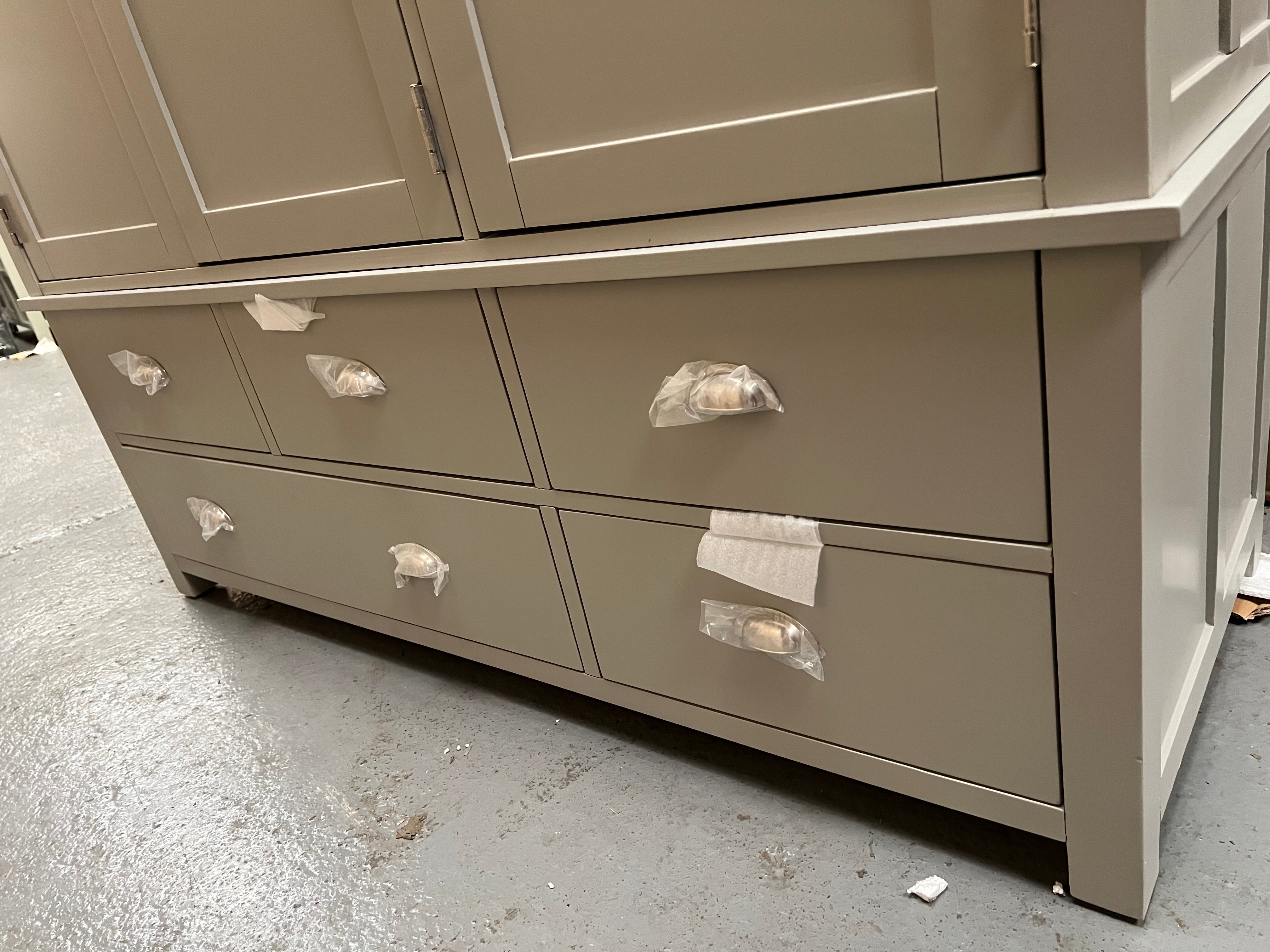 Hampshire ‘Country Life’ Triple Larder - Grey Quality Furniture Clearance Ltd