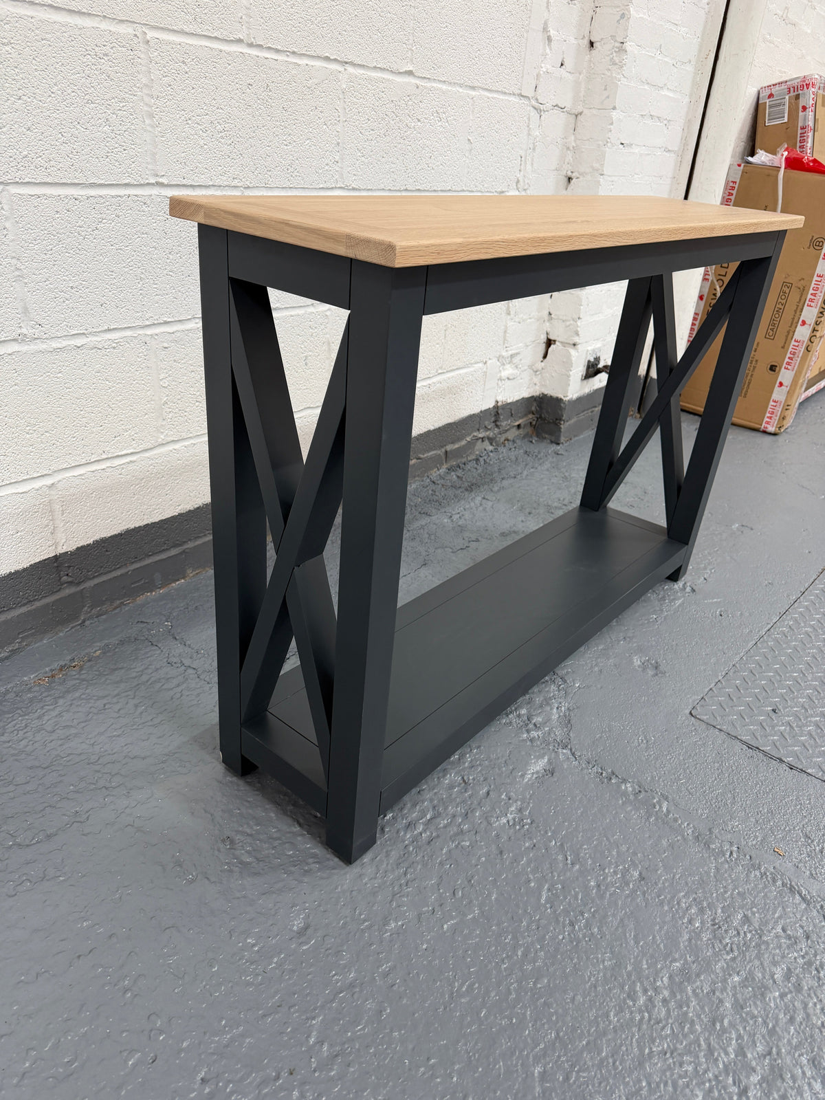 Chester Charcoal Console Table Quality Furniture Clearance Ltd