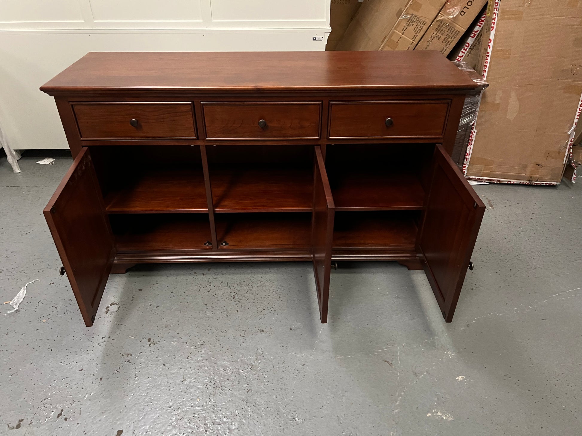 KINGHAM CHERRY
3 Door Sideboard Quality Furniture Clearance Ltd