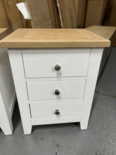 Load image into Gallery viewer, Set of 2 x CHESTER PURE WHITE
3 Drawer Bedside Table Quality Furniture Clearance Ltd
