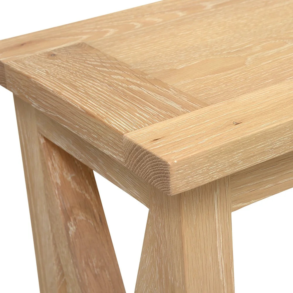 INGLESHAM WHITEWASH OAK Console Table Quality Furniture Clearance Ltd