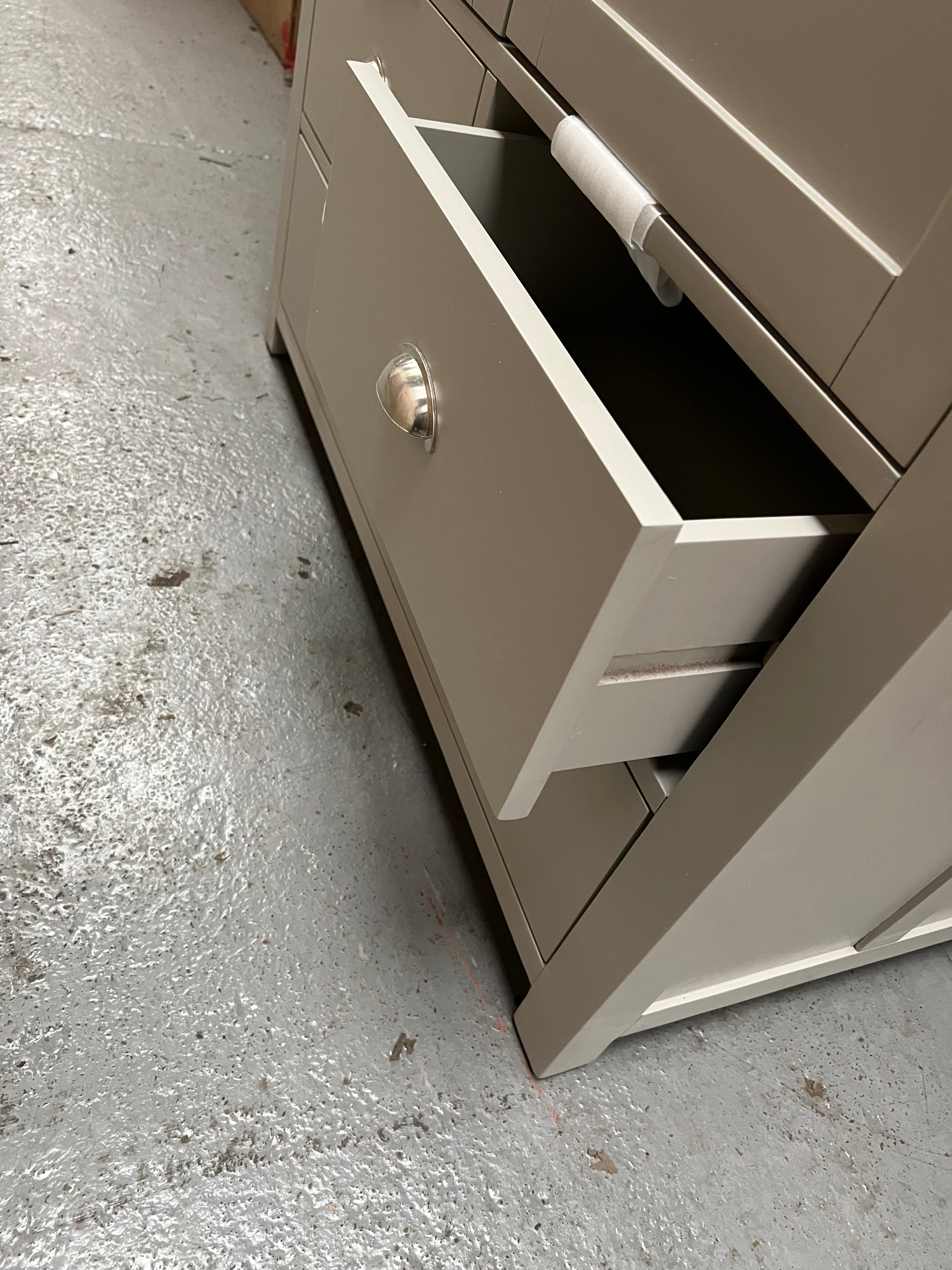 Hampshire ‘Country Life’ Double Larder - Grey Quality Furniture Clearance Ltd