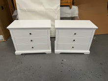 Load image into Gallery viewer, Set of 2 FAIRFORD SOFT WHITE
Large 3 Drawer Bedsides Quality Furniture Clearance Ltd
