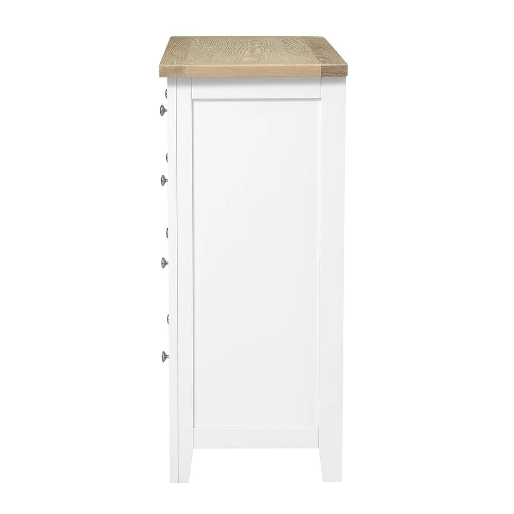 CHESTER PURE WHITE
5 Drawer Chest Quality Furniture Clearance Ltd