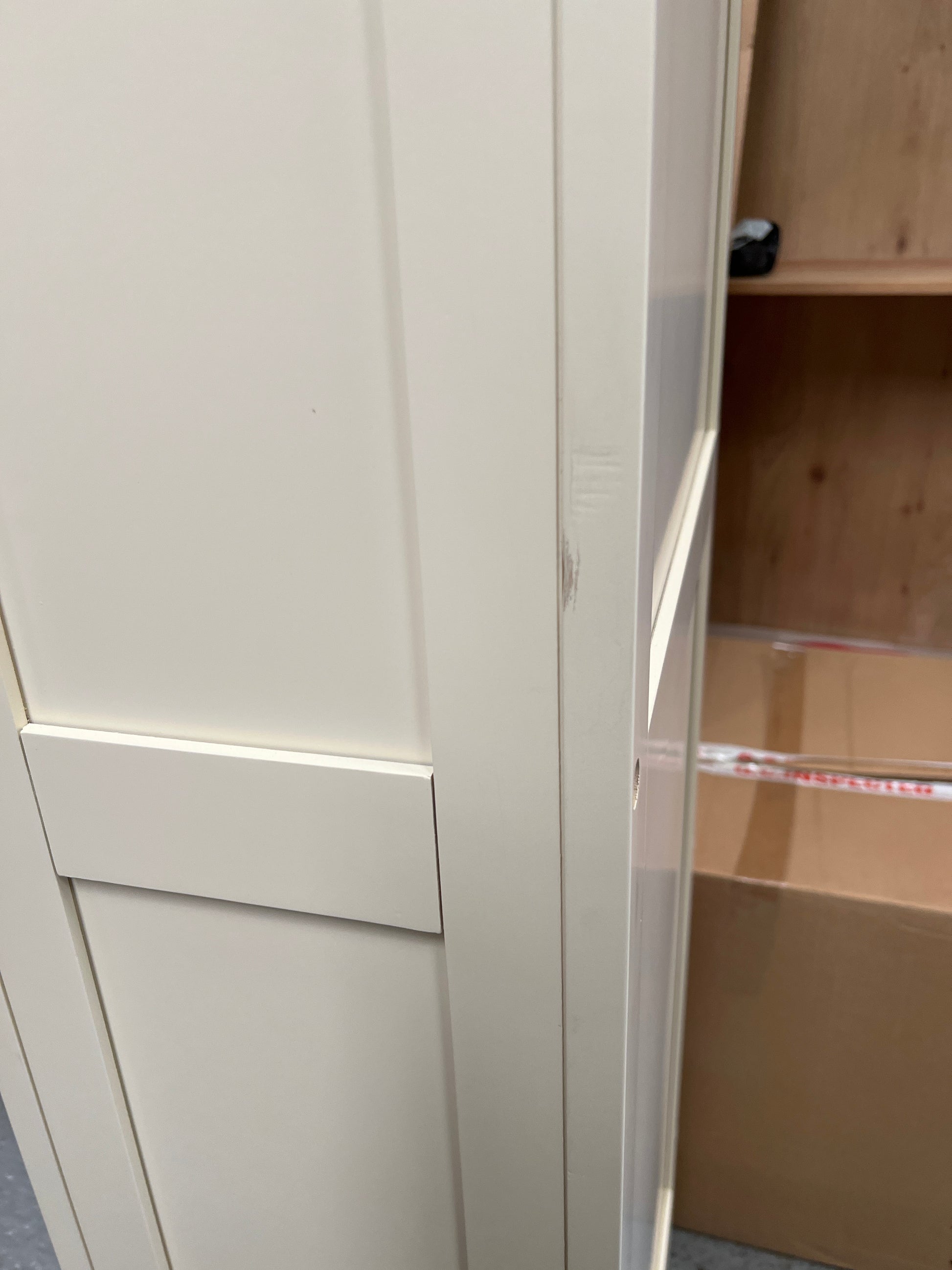 Sussex Cotswold Cream Tall Slim Bookcase Quality Furniture Clearance Ltd