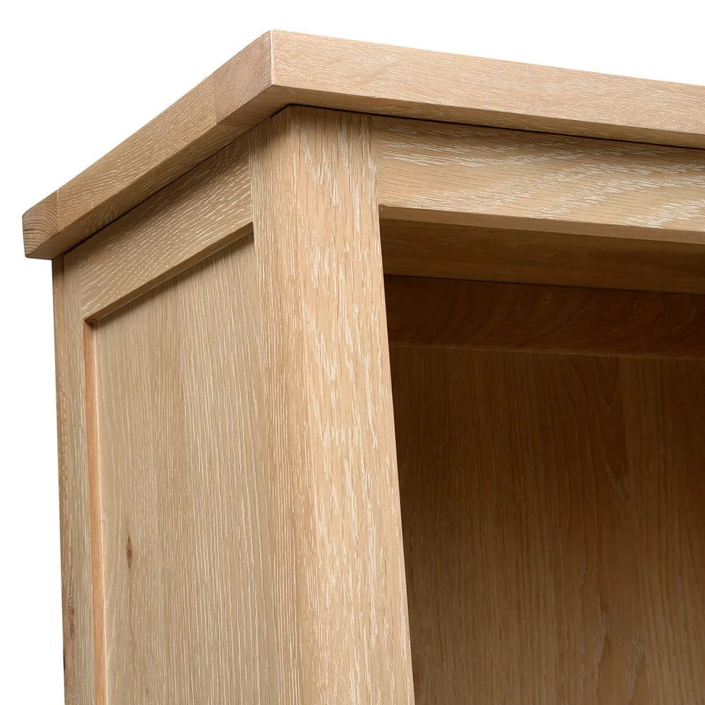 INGLESHAM WHITEWASH OAK Grand Bookcase Quality Furniture Clearance Ltd
