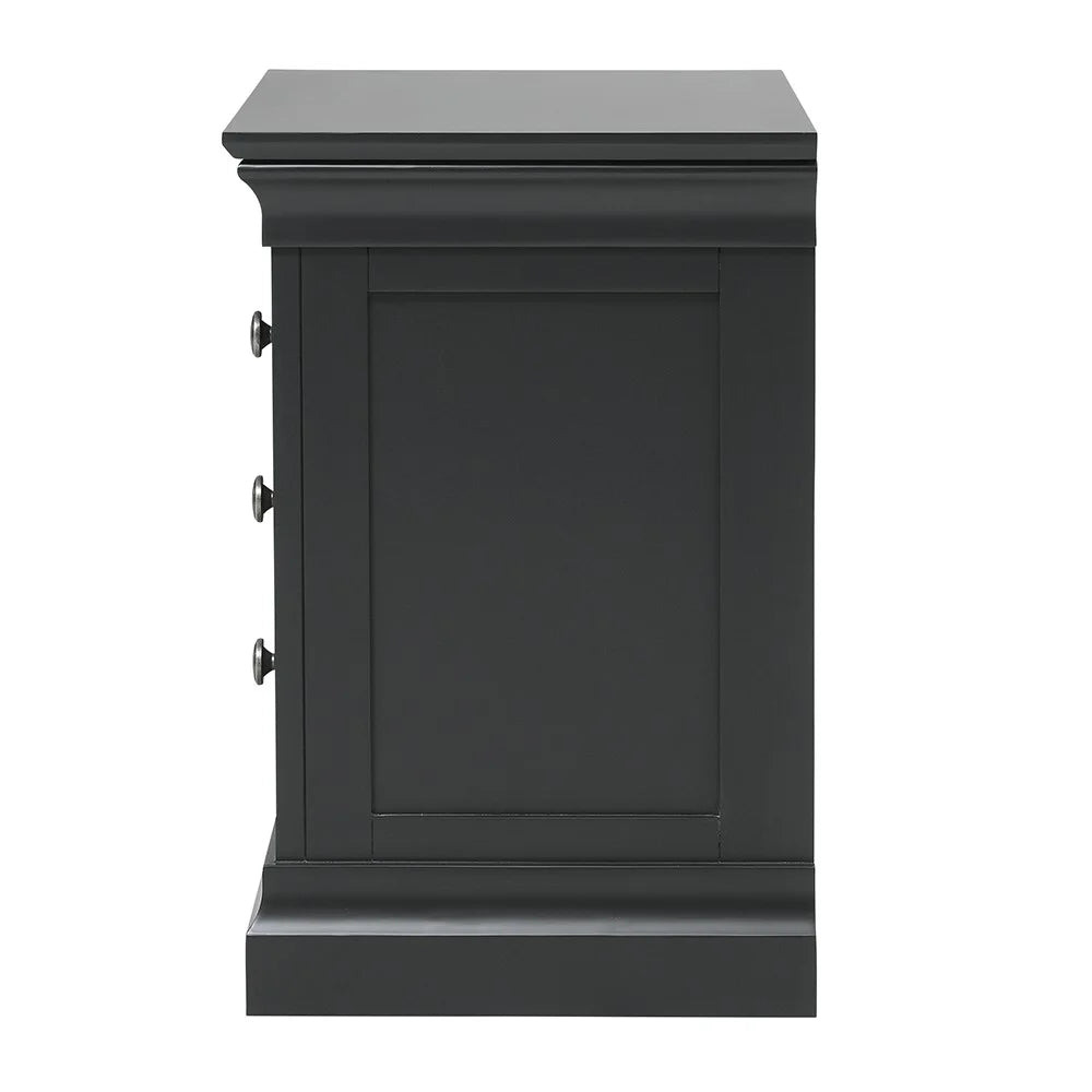 CHANTILLY DUSKY BLACK Set of 2 Bedside Tables Quality Furniture Clearance Ltd