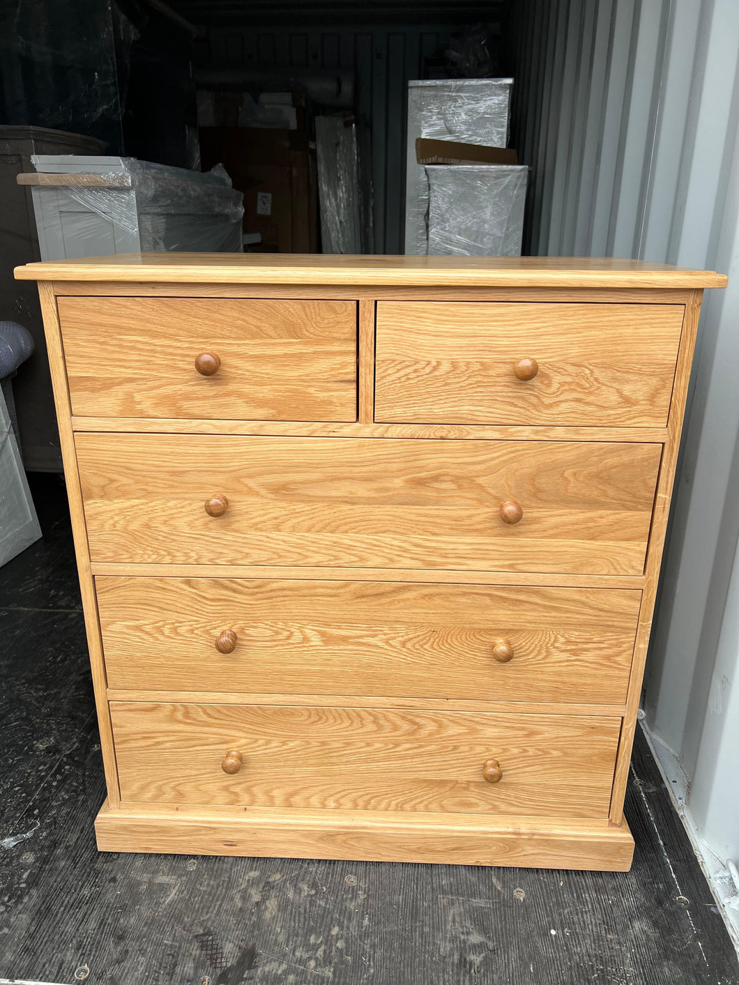Appleby Light Oak 2 over 3 Chest of Drawers Quality Furniture Clearance Ltd