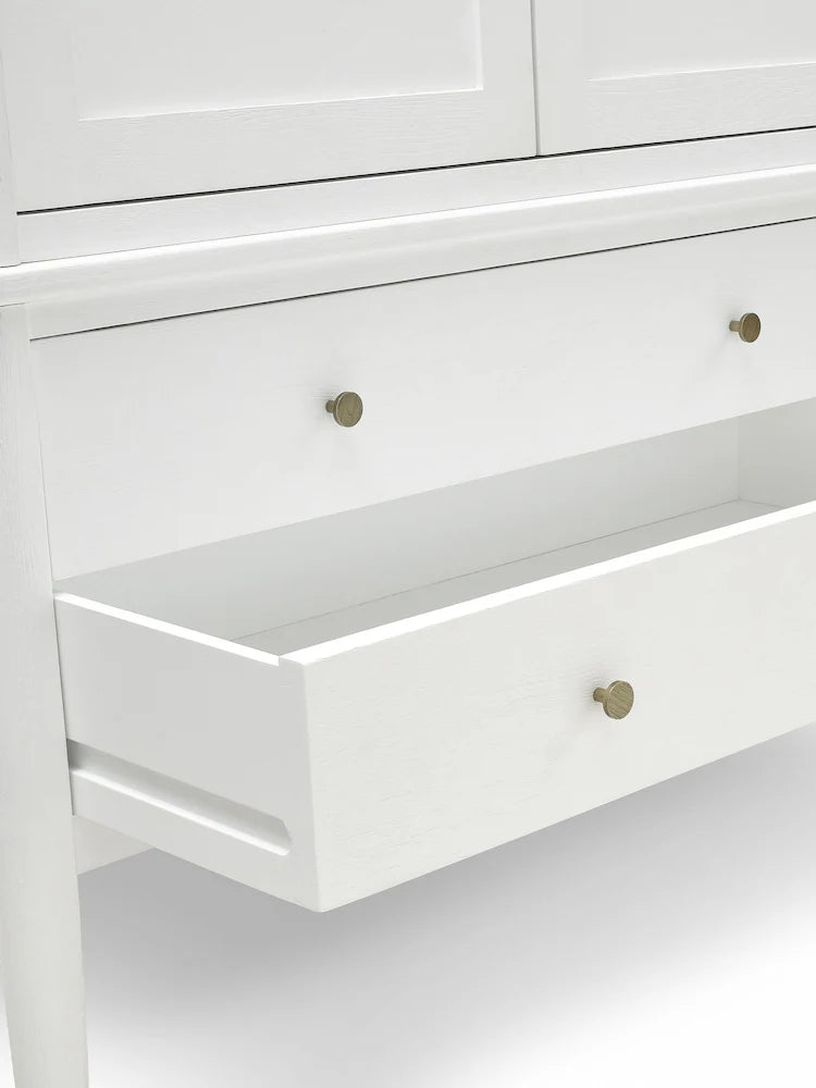 BERKELEY WHITE OAK Double Wardrobe Quality Furniture Clearance Ltd