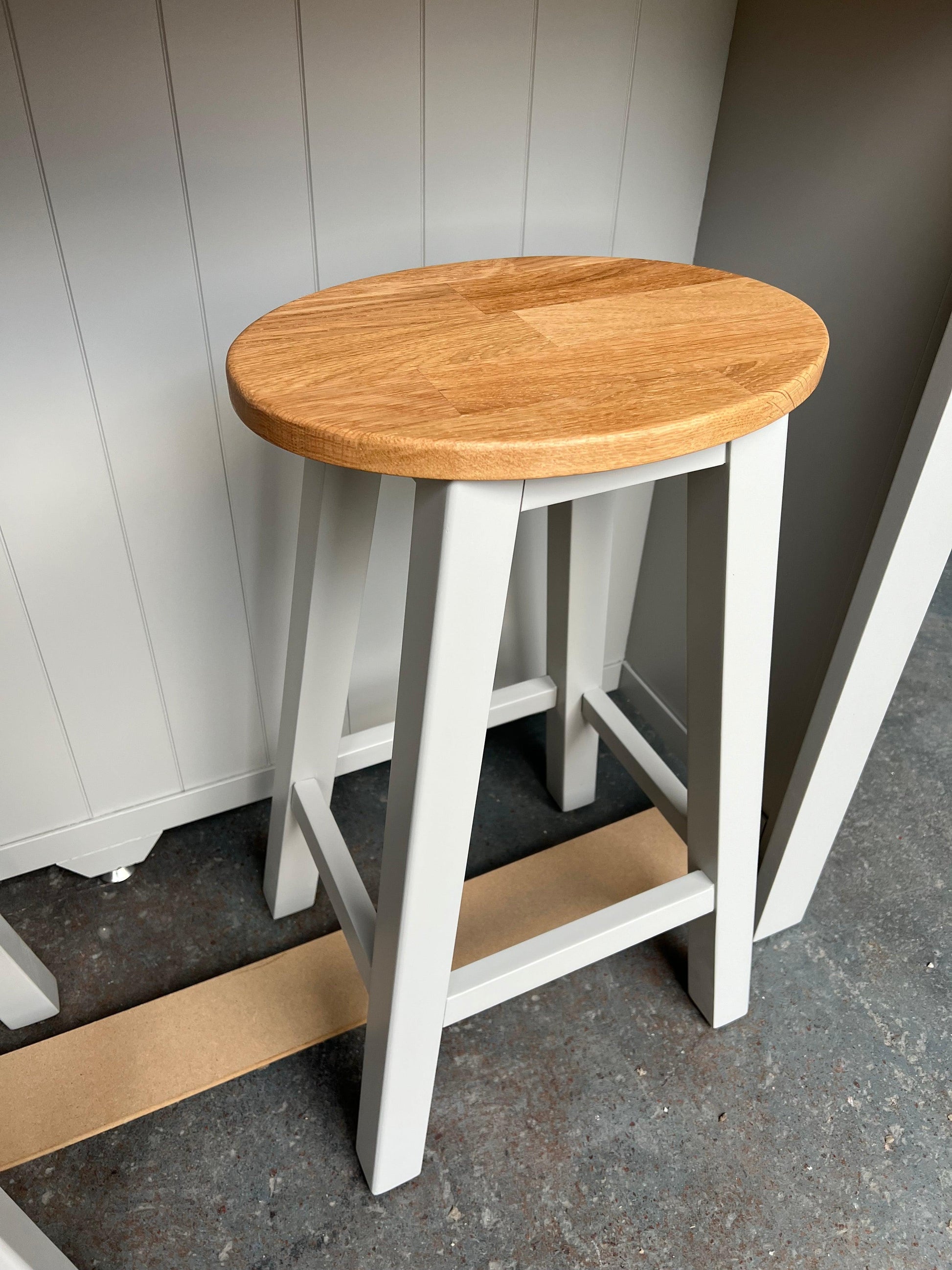 Portobello Grey Breakfast Bar Island with Stools. furniture delivered