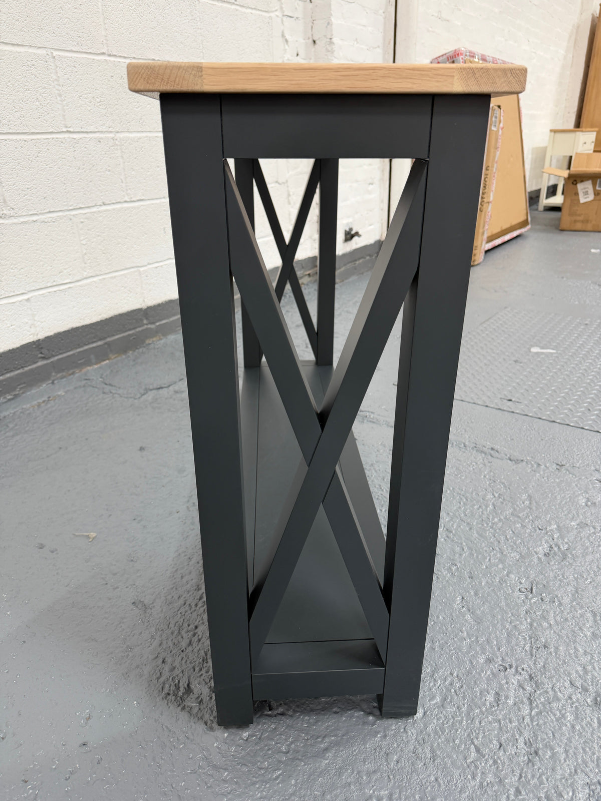 Chester Charcoal Console Table Quality Furniture Clearance Ltd