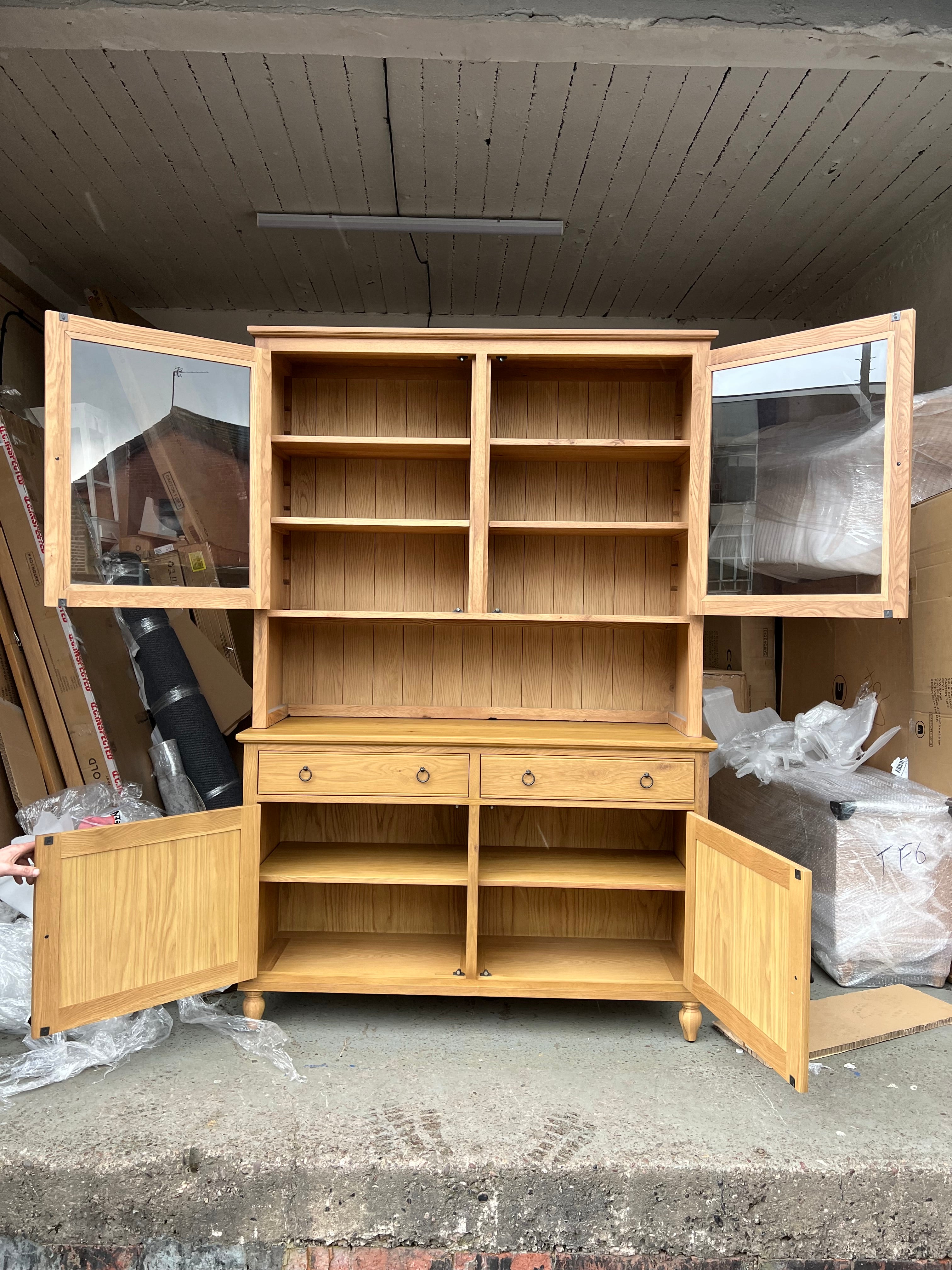 Elkstone Mellow Oak Large Dresser Quality Furniture Clearance Ltd