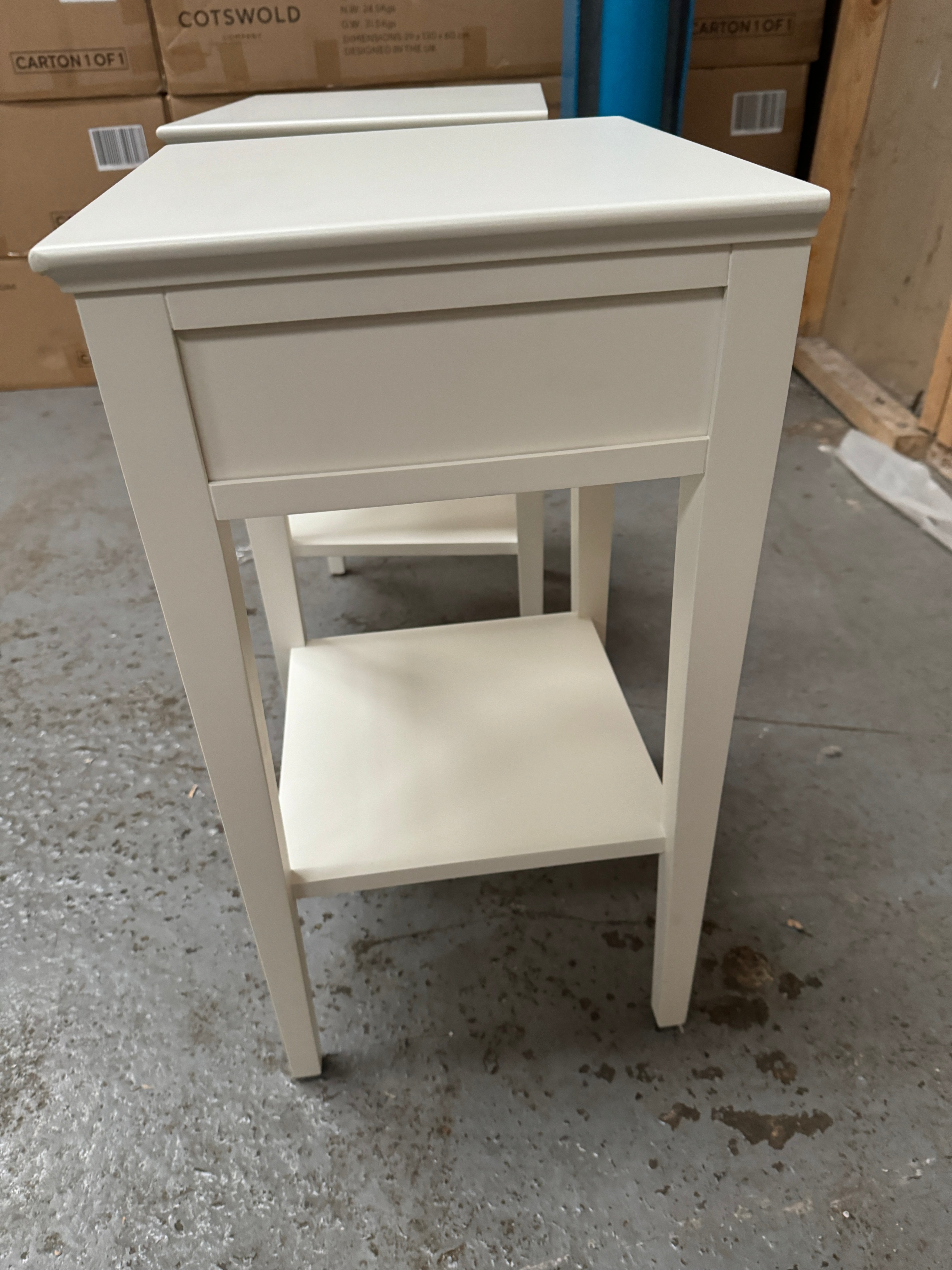 CHANTILLY WARM WHITE
Narrow Bedside Set of 2 Quality Furniture Clearance Ltd