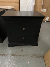 Load image into Gallery viewer, CHANTILLY DUSKY BLACK
Set of 2 Jumbo Bedside Tables - Quality Furniture Clearance Ltd
