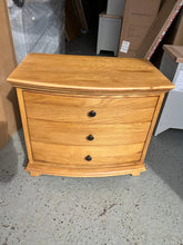 Load image into Gallery viewer, WINCHCOMBE OILED OAK
3 Drawer Wide Bedside Quality Furniture Clearance Ltd

