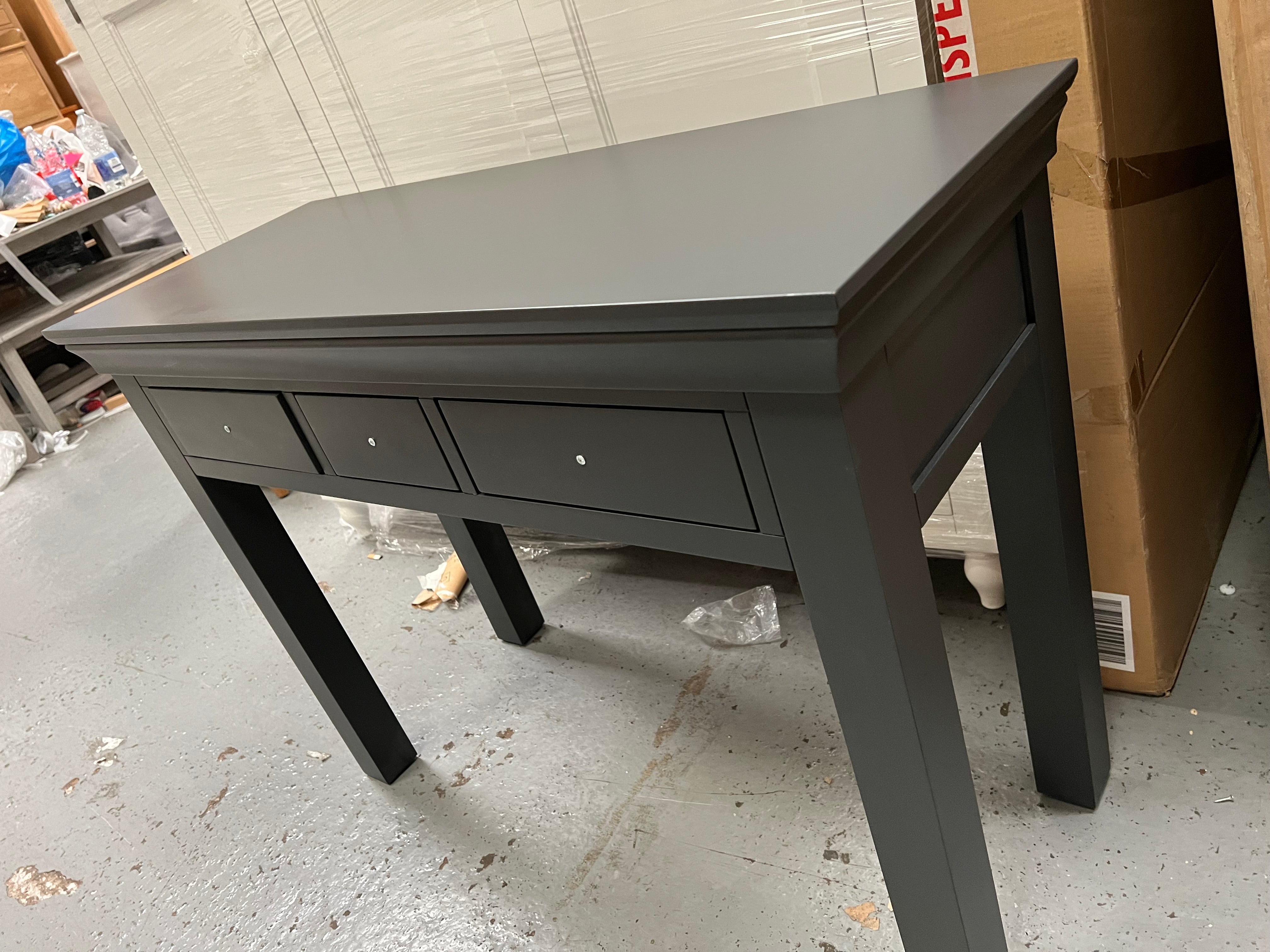 Dusky Black Console Desk furniture delivered