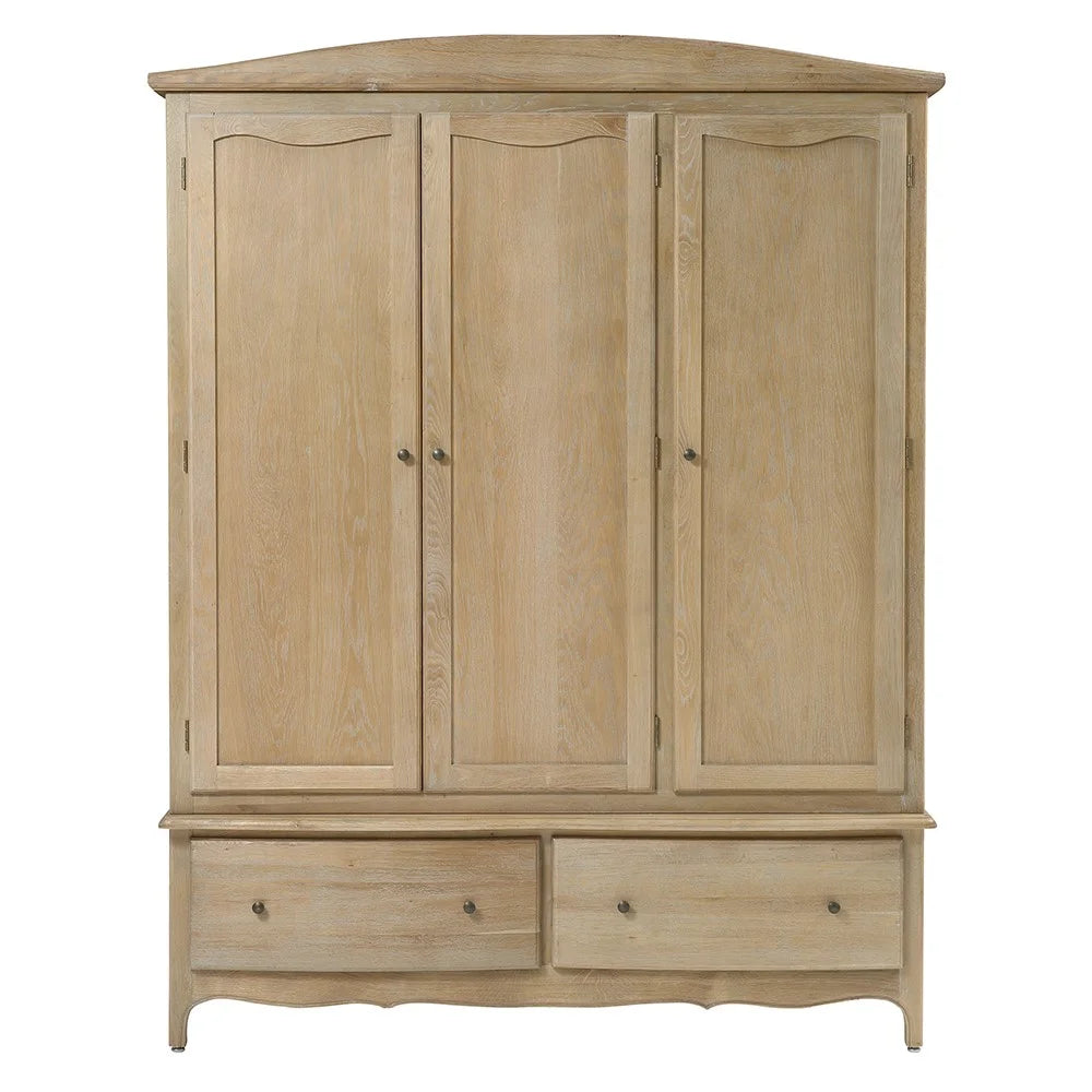 Camille Limewash Oak Triple Wardrobe furniture delivered