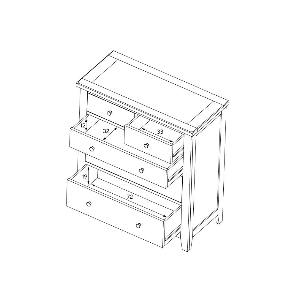 Chester Pure White 2+3 Chest of Drawers Quality Furniture Clearance Ltd