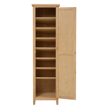 INGLESHAM WHITEWASH OAK Tall Shoe Cupboard Quality Furniture Clearance Ltd
