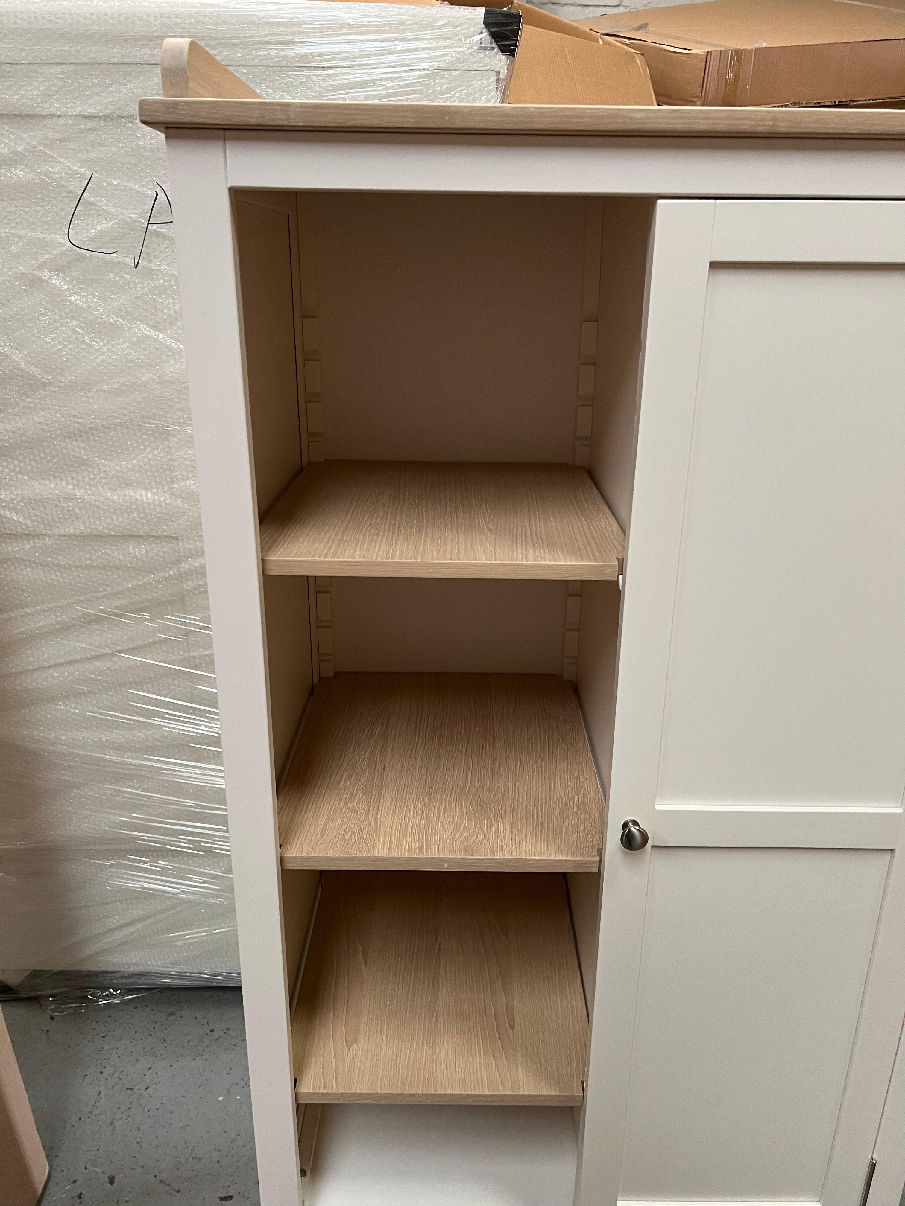 CHESTER PURE WHITE Open Petite Wardrobe Quality Furniture Clearance Ltd