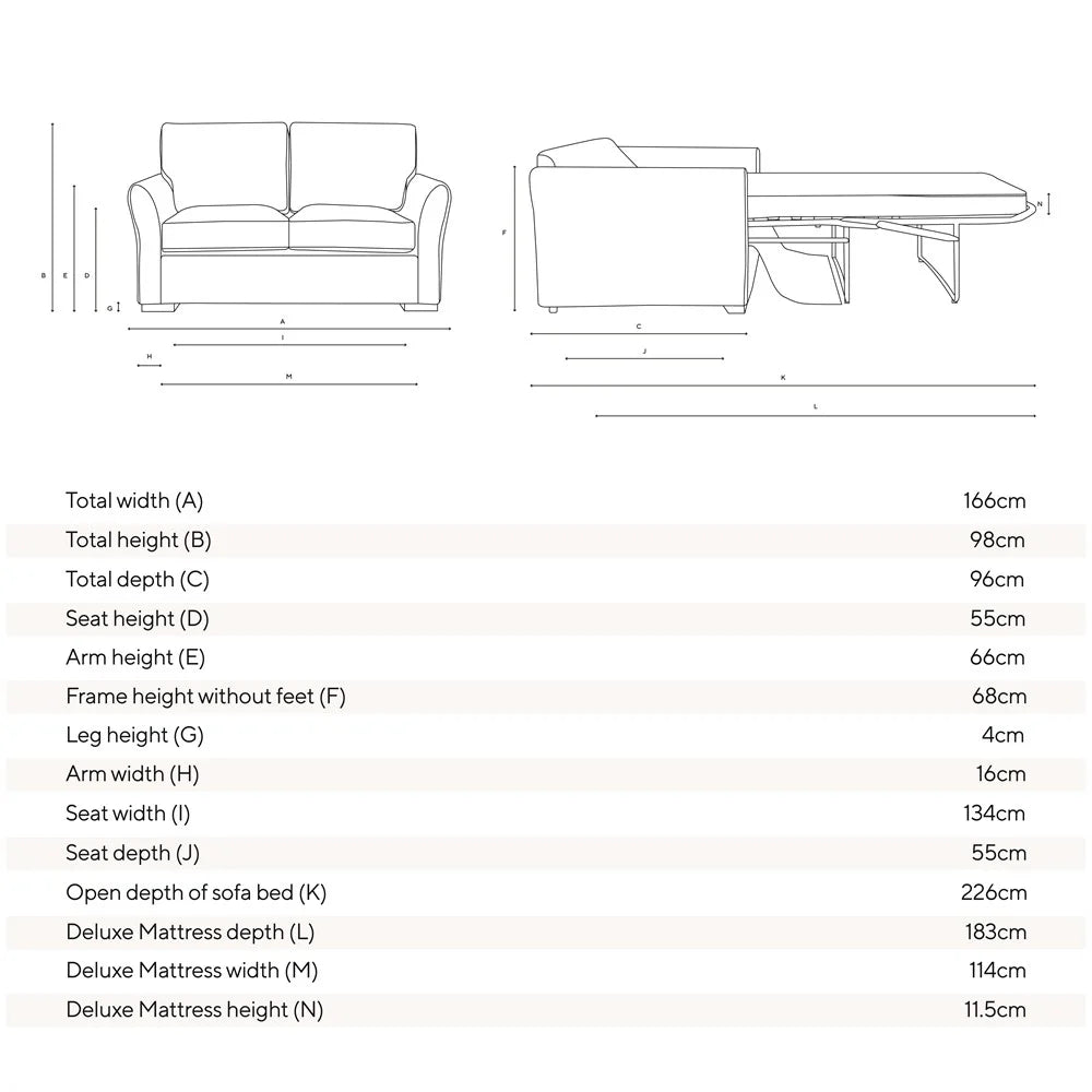 Fletcher - Sofa Bed Large 2 Seater - Natural - House Weave Quality Furniture Clearance Ltd