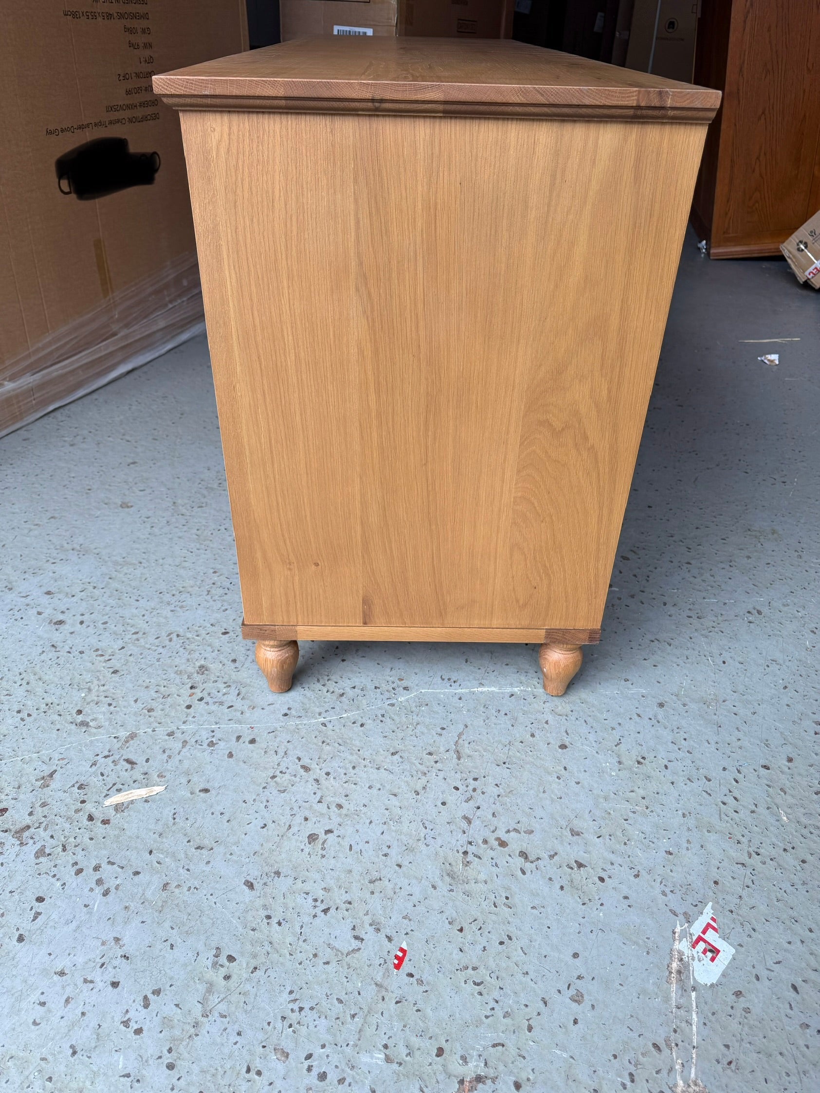 ELKSTONE MELLOW OAK 8 Drawer Wide Chest Quality Furniture Clearance Ltd
