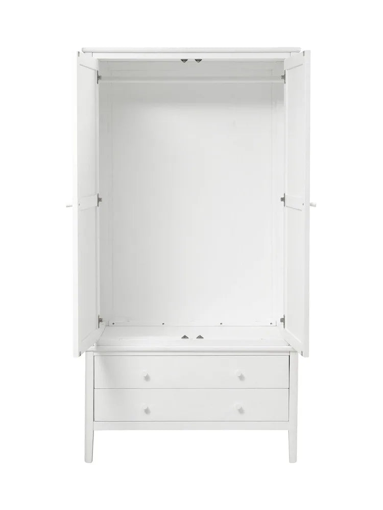 BERKELEY WHITE OAK Double Wardrobe Quality Furniture Clearance Ltd