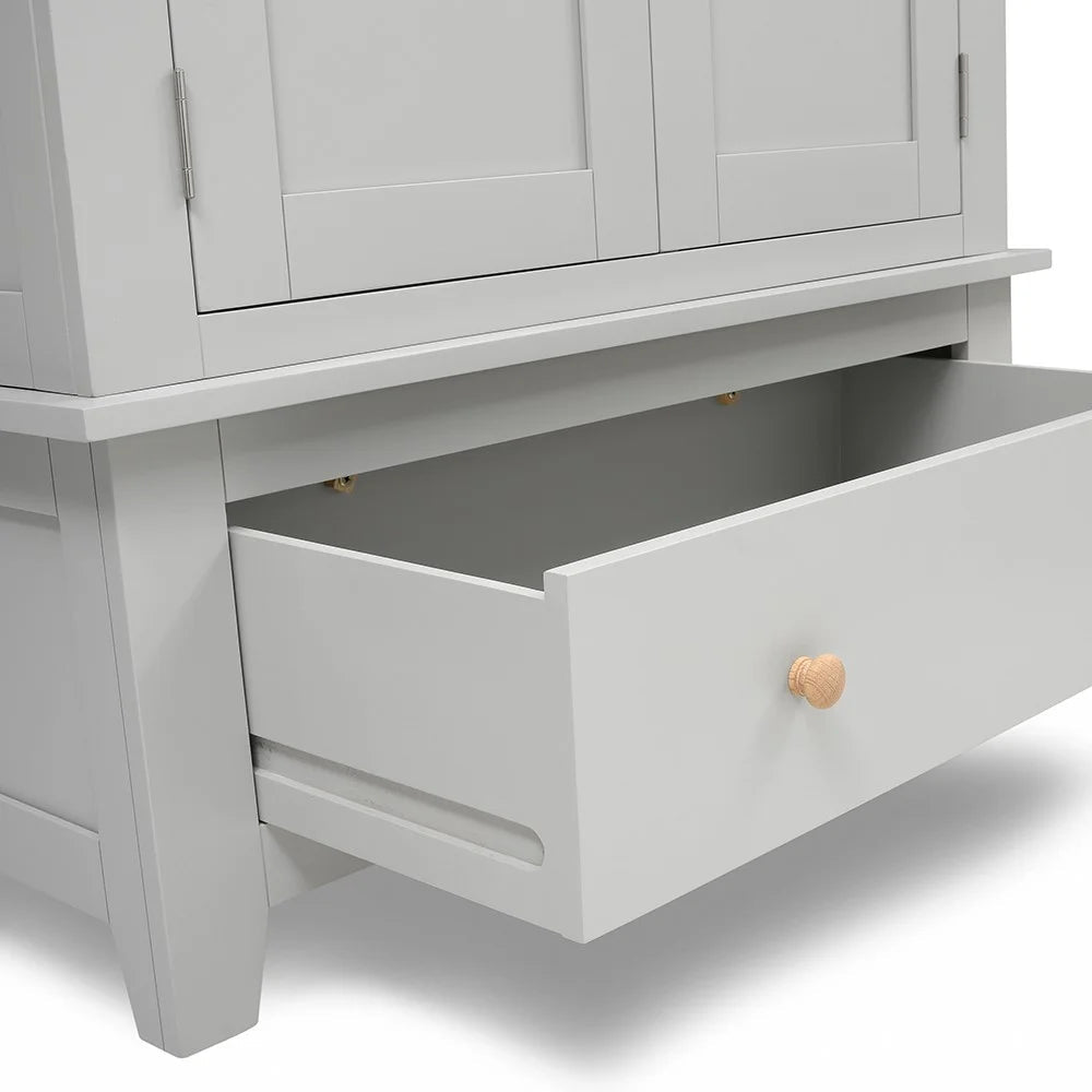 Chester Dove Grey Double Wardrobe furniture delivered