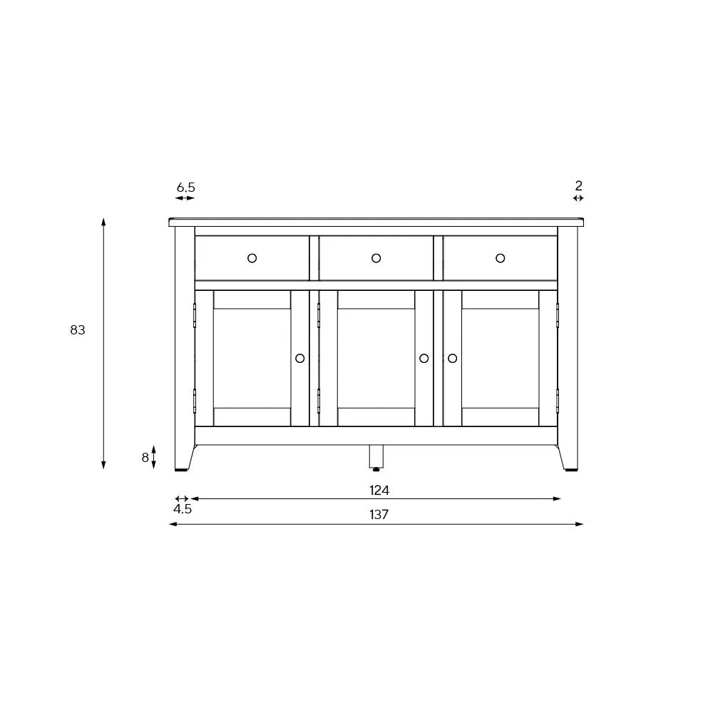 CHESTER CLASSIC CREAM
Large Sideboard Quality Furniture Clearance Ltd