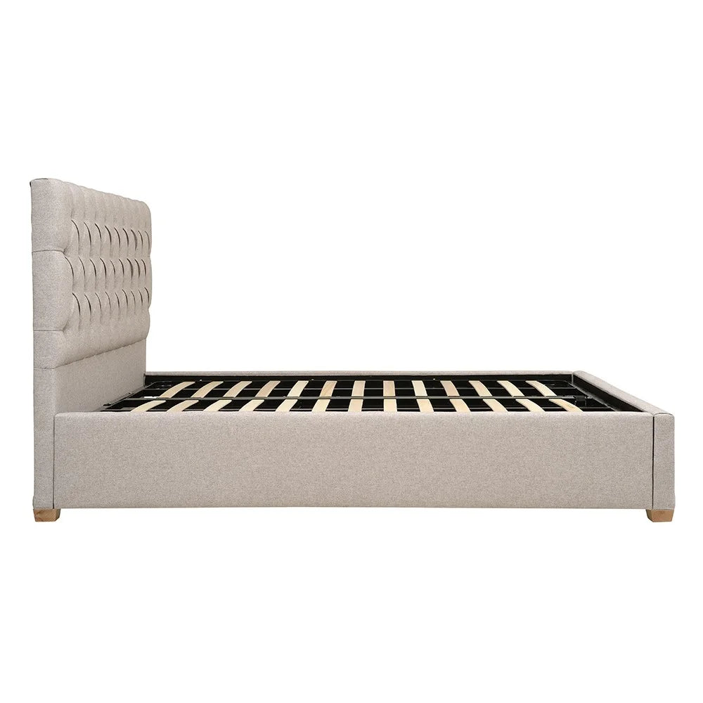 EVESHAM
Natural Tweed King Size Ottoman Bed Quality Furniture Clearance Ltd