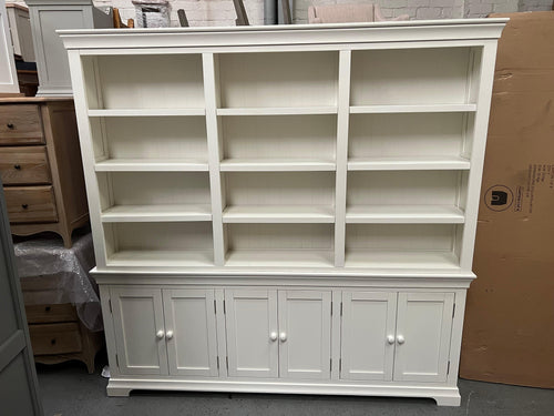 Chantilly Warm White Grand Bookcase Quality Furniture Clearance Ltd