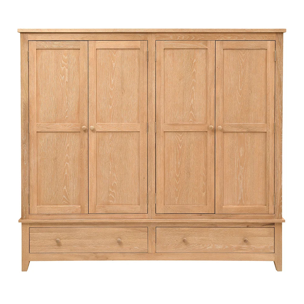 INGLESHAM WHITEWASH OAK
Quad Wardrobe Quality Furniture Clearance Ltd
