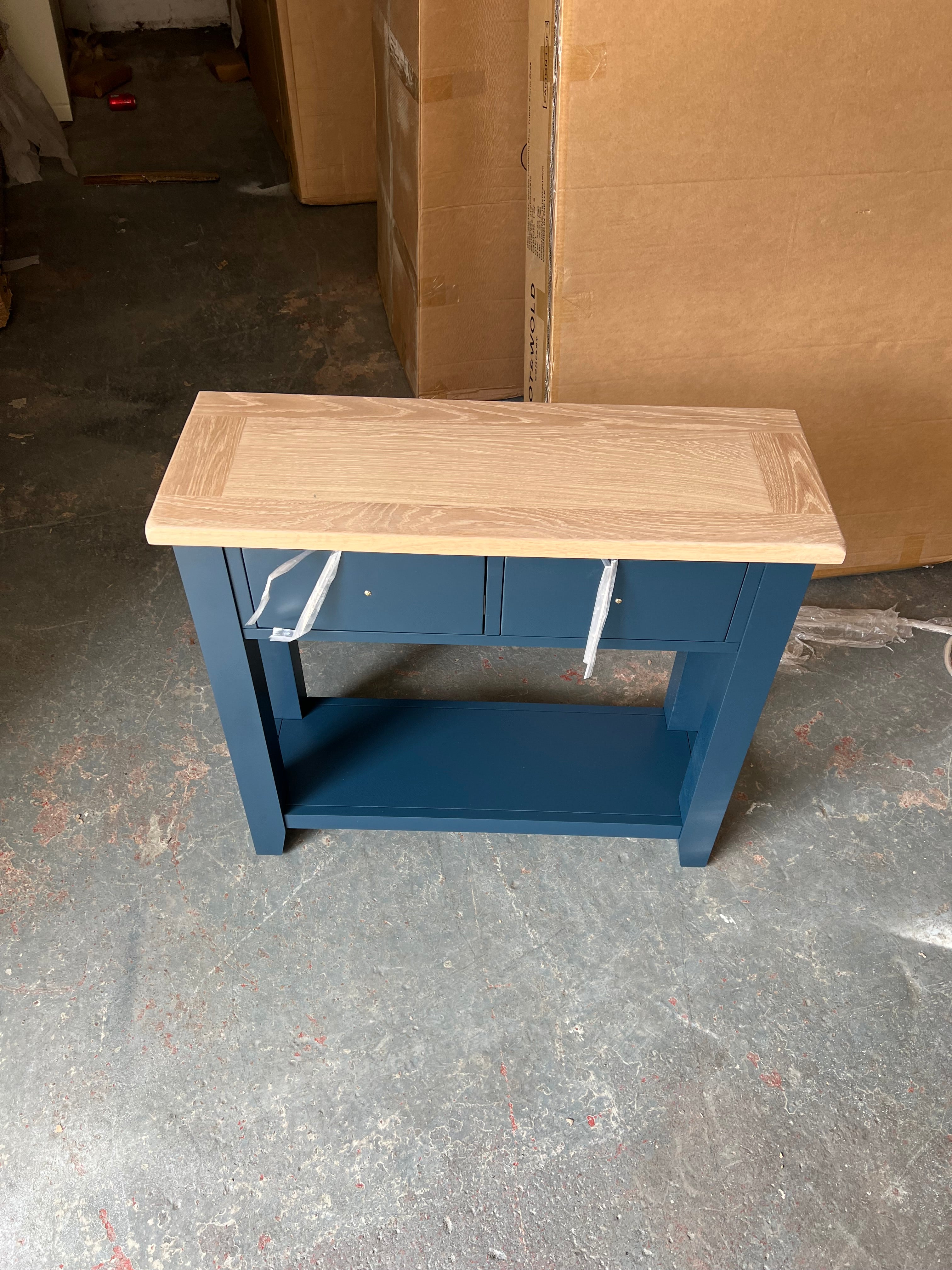 Chester Midnight Blue Console Table Quality Furniture Clearance Ltd