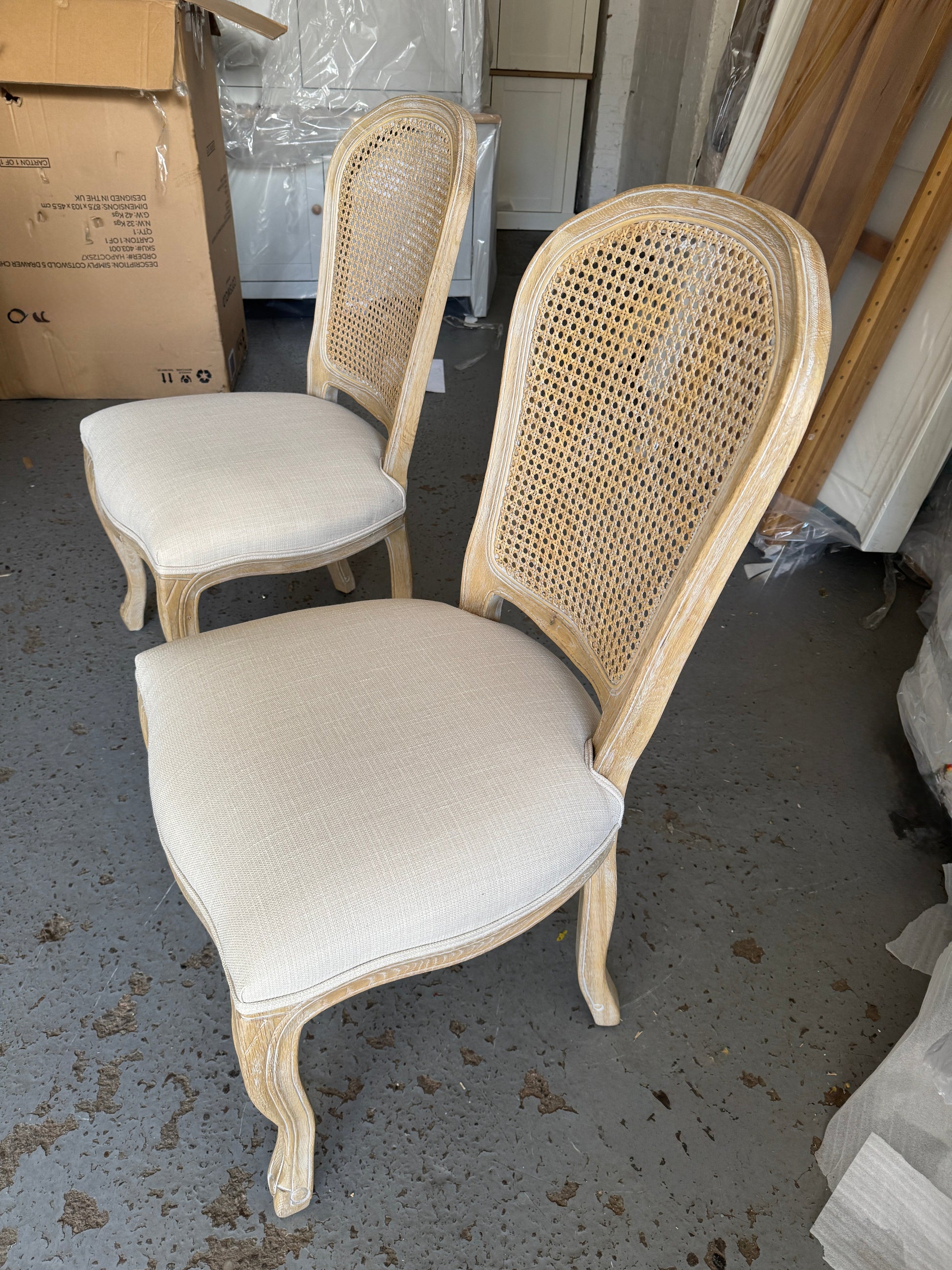 CAMILLE LIMEWASH OAK
Rattan Back Dining Chair - set of 2 Quality Furniture Clearance Ltd