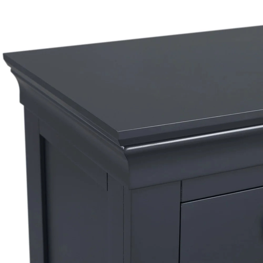 CHANTILLY DUSKY BLACK Set of 2 Bedside Tables Quality Furniture Clearance Ltd